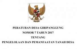 PERATURAN DESA GIRIPANGGUNG NOMOR 7 TAHUN 2017